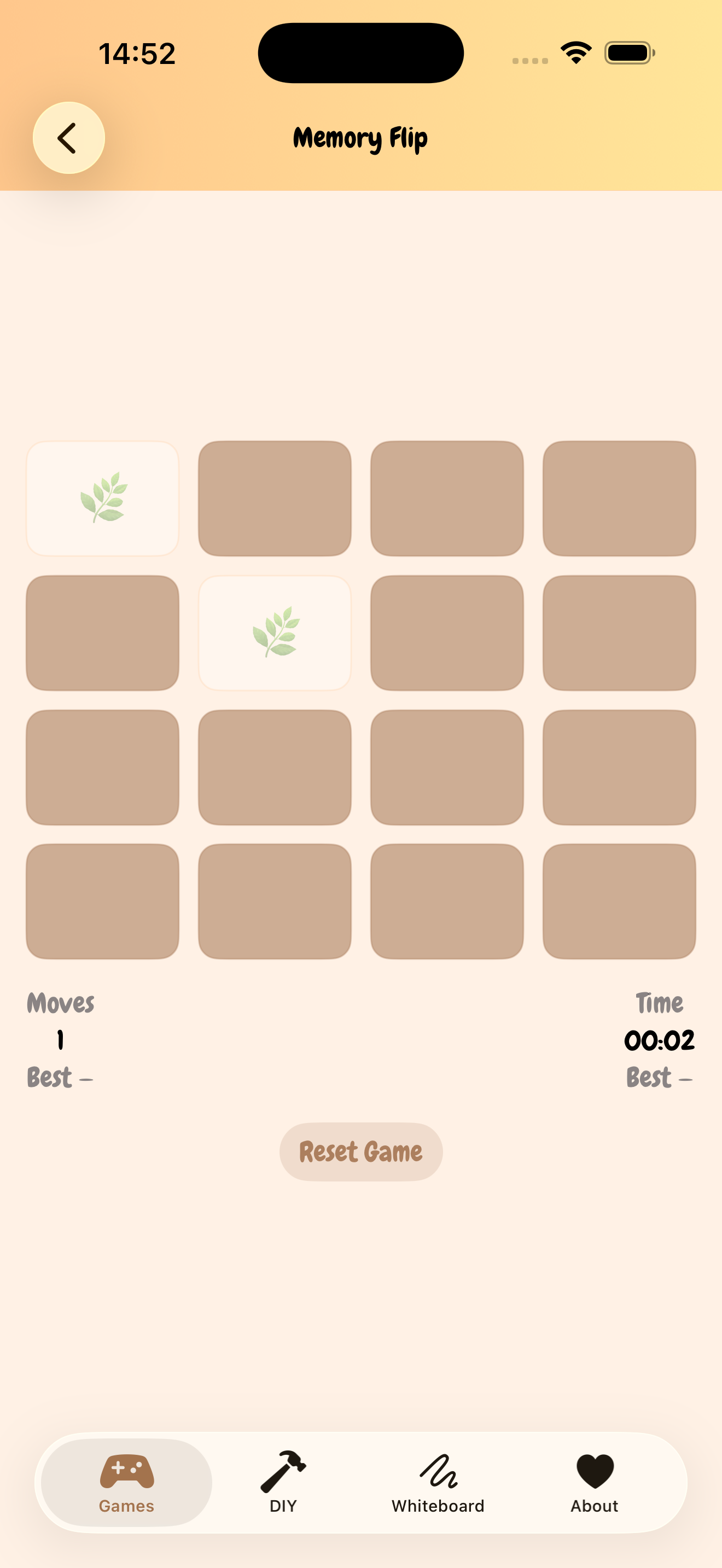 Memory Flip card matching game